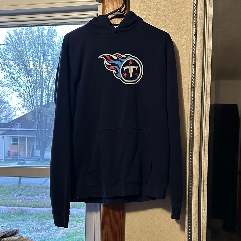 Navy Men's Hooded Pullover with Tennessee Flames Logo